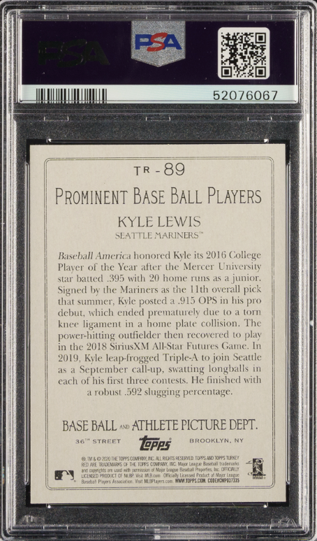 2020 Topps Turkey Red #TR89 Kyle Lewis PSA MINT 9