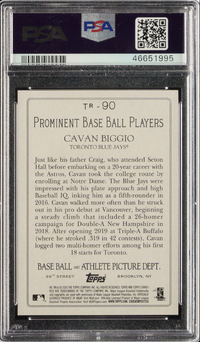 2020 Topps Turkey Red #TR90 Cavan Biggio PSA GEM MINT 10