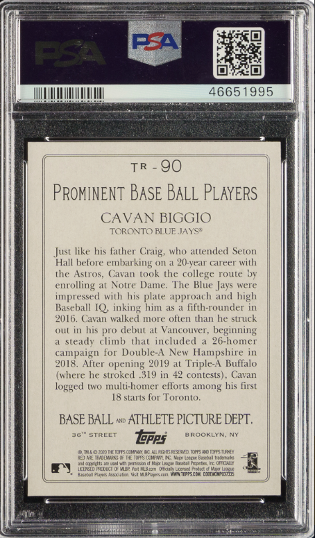 2020 Topps Turkey Red #TR90 Cavan Biggio PSA GEM MINT 10