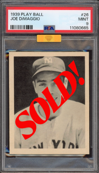 1939 Play Ball #26 Joe DiMaggio PSA MINT 9
