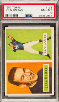 1957 Topps #138 Johnny Unitas PSA 8