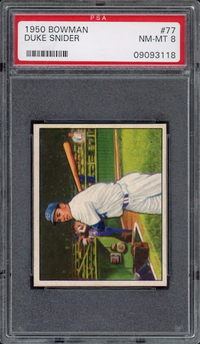 1950 Bowman #77 Duke Snider PSA NM-MT 8