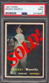 1957 Topps #95 Mickey Mantle PSA MINT 9