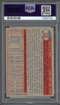 1957 Topps #10 Willie Mays PSA NM-MT 8