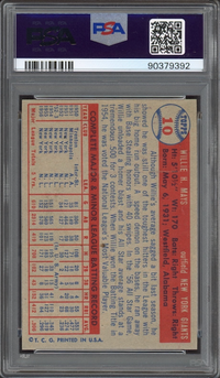 1957 Topps #10 Willie Mays PSA NM-MT 8