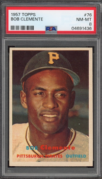 1957 Topps #76 Roberto Clemente PSA NM-MT 8