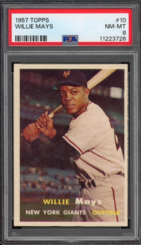 1957 Topps #10 Willie Mays PSA NM-MT 8