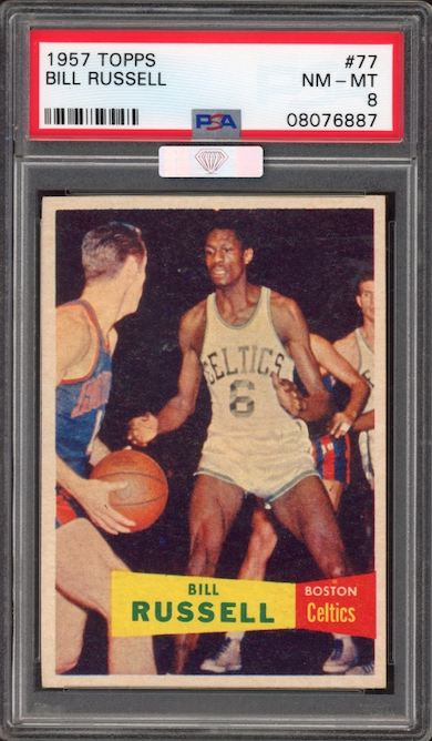 1957 Topps #77 Bill Russell ROOKIE PSA NM-MT 8