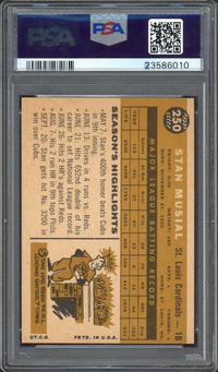 1960 Topps #250 Stan Musial PSA MINT 9