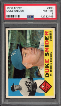 1960 Topps #493 Duke Snider PSA NM-MT 8