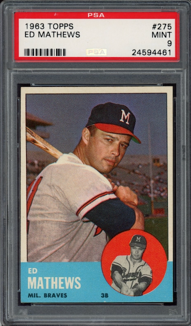 1963 Topps #275 Ed Matthews PSA MINT 9
