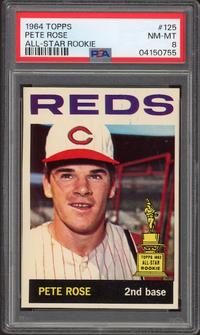 1964 Topps #125 Pete Rose All-Star Rookie PSA NM-MT 8