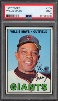 1967 Topps #200 Willie Mays PSA MINT 9