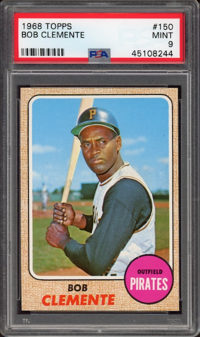 1968 Topps #150 Bob (Roberto) Clemente PSA MINT 9
