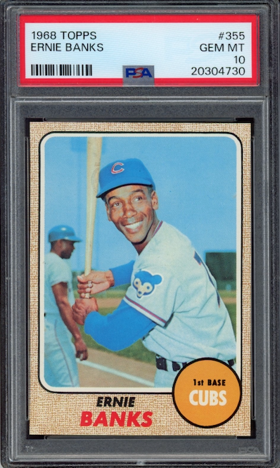1968 Topps #355 Ernie Banks PSA GEM MINT 10