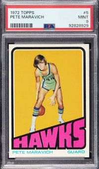 1972 Topps #5 Pete Maravich PSA MINT 9