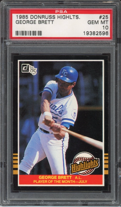 1985 Donruss Highlights #25 George Brett PSA 10