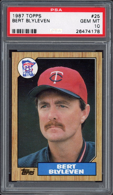 1987 Topps #25 Bert Blyleven PSA 10
