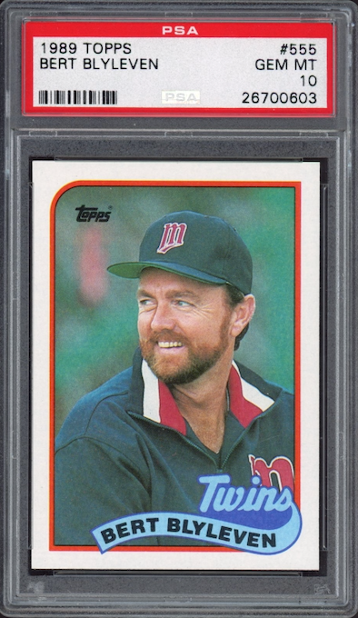 1989 Topps #555 Bert Blyleven PSA 10