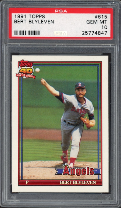 1991 Topps #615 Bert Blyleven PSA 10