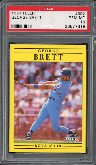 1991 Fleer #552 George Brett PSA 10