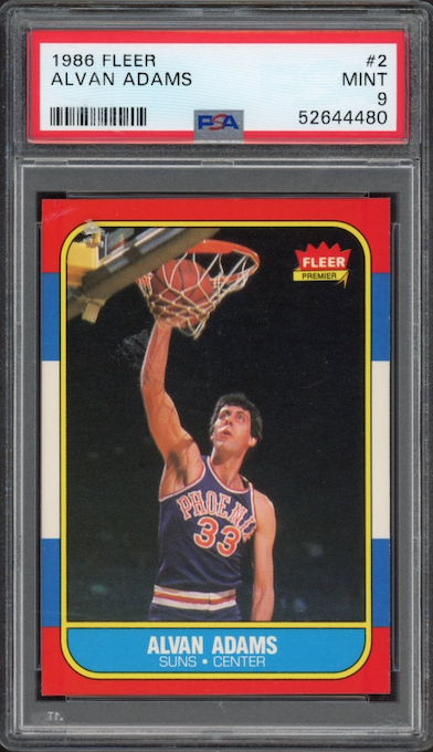 1986 Fleer #2 Alvan Adams PSA 9