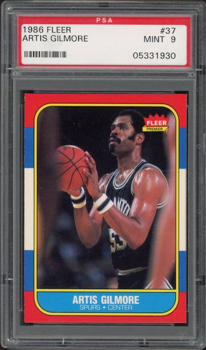 1986 Fleer #37 Artis Gilmore PSA 9