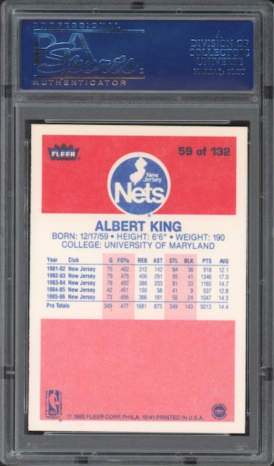 1986 Fleer #59 Albert King PSA 9