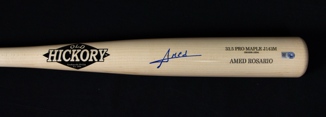 Amed Rosario Signed Bat (Cleveland Guardians) - Fanatics FanSecure Authenticated