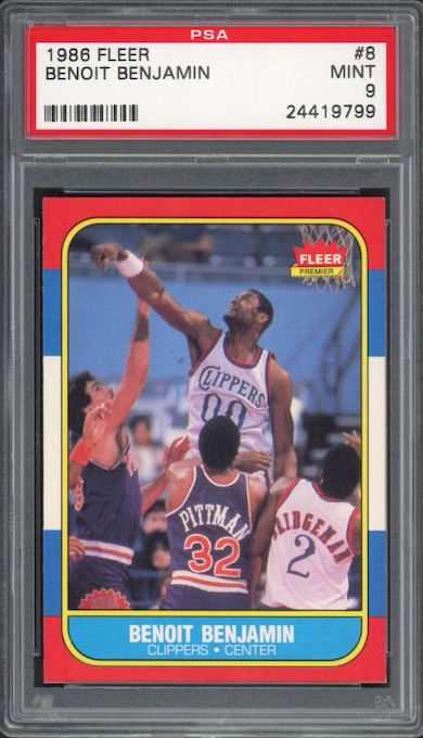 1986 Fleer #8 Benoit Benjamin PSA 9