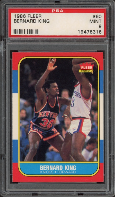 1986 Fleer #60 Bernard King PSA 9