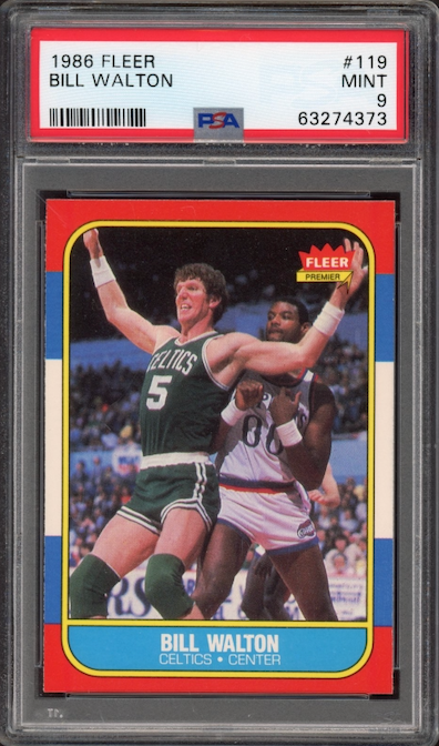 1986 Fleer #119 Bill Walton PSA 9