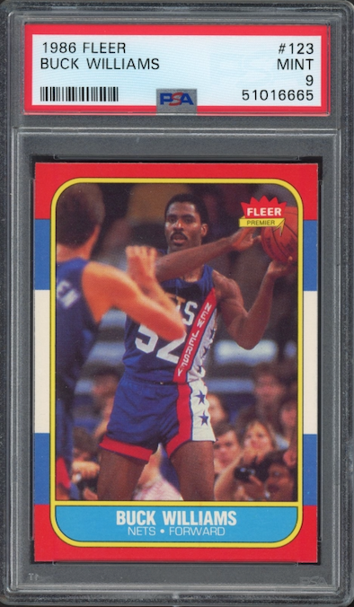 1986 Fleer #123 Buck Williams PSA 9