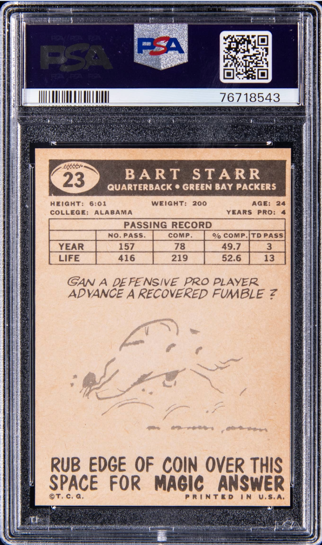 1959 Topps #23 Bart Starr PSA 10