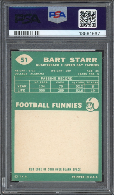 1960 Topps #51 Bart Starr PSA NM-MT 8
