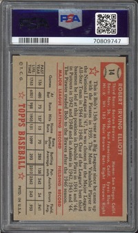 1952 Topps #14 Bob Elliott PSA EX 5
