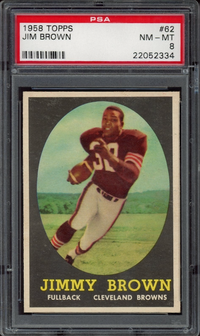 1958 Topps #62 Jim Brown PSA 8
