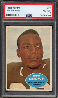 1960 Topps #23 Jim Brown PSA NM-MT 8