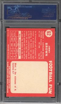 1958 Topps #62 Jim Brown PSA 8