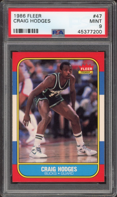1986 Fleer #47 Craig Hodges PSA 9