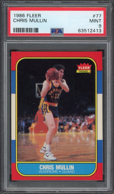 1986 Fleer #77 Chris Mullin PSA 9