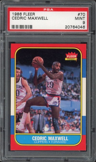 1986 Fleer #70 Cedric Maxwell PSA 9