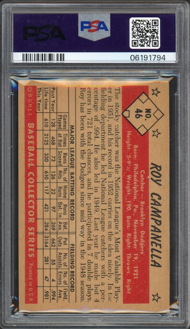 1953 Bowman Color #46 Roy Campanella PSA NM-MT 8