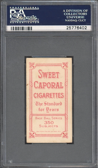 1909-11 T206 Sweet Caporal 350/30 Ty Cobb Portrait - Green PSA VG-EX 4
