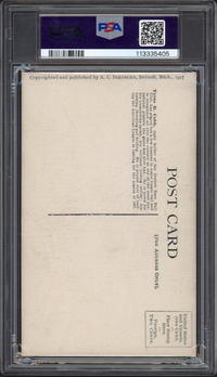 1907 Dietsche Detroit Tigers Postcards Ty Cobb ROOKIE Fielding PSA VG-EX 4
