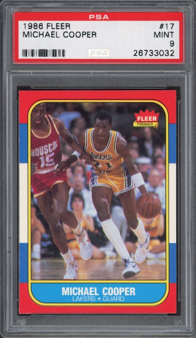 1986 Fleer #17 Michael Cooper PSA 9