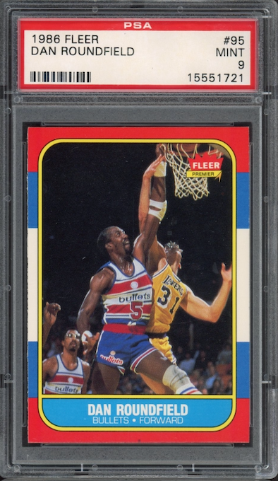 1986 Fleer #95 Dan Roundfield PSA 9