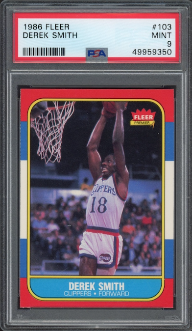 1986 Fleer #103 Derek Smith PSA 9