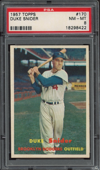 1957 Topps #170 Duke Snider PSA NM-MT 8