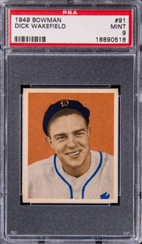1949 Bowman #91 Dick Wakefield PSA MINT 9